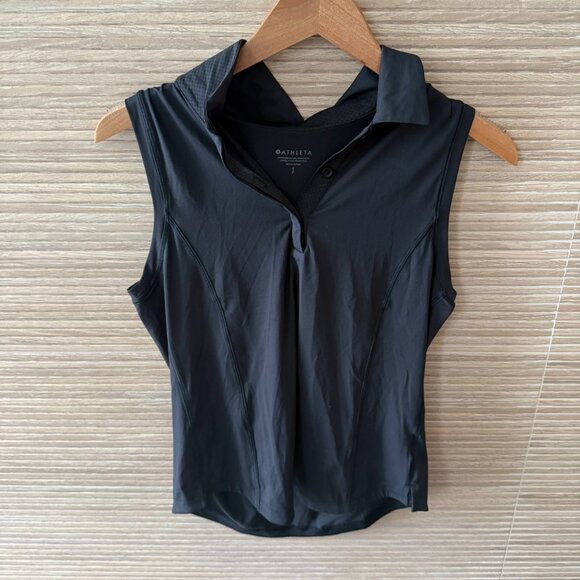 Athleta black polo tank size Small - Picture 2 of 4